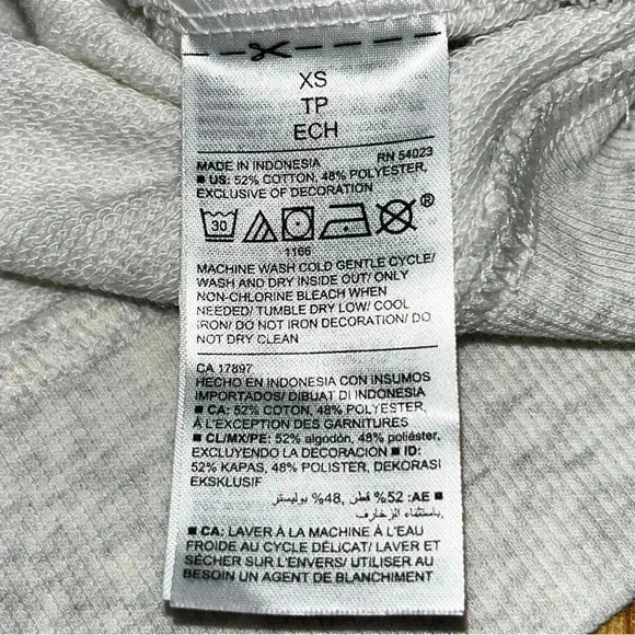 Old Navy Sweatshirt with hot pink neon embroidered palm tree on front - Picture 10 of 11